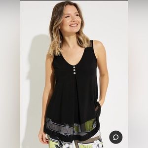 JOSEPH RIBKOFF NWOT Size 10 Black tunic with sheer hem